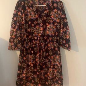 Printed dress 3/4 sleeve